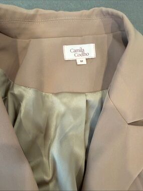 Camila Coelho Blazer in Light Beige with Satin Lining